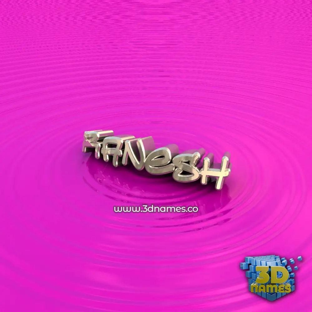 ranesh in Pink Graffiti style - 3D name wallpaper