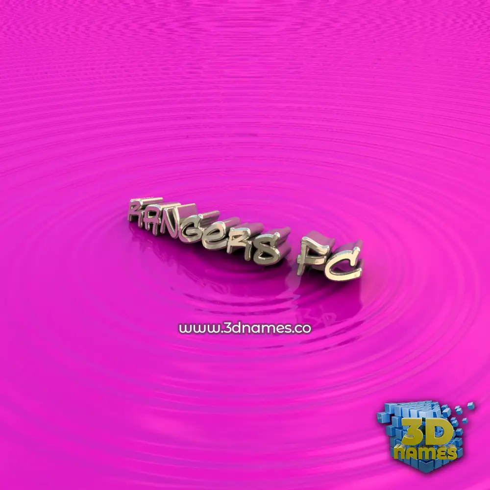 rangers fc in Pink Graffiti style - 3D name wallpaper