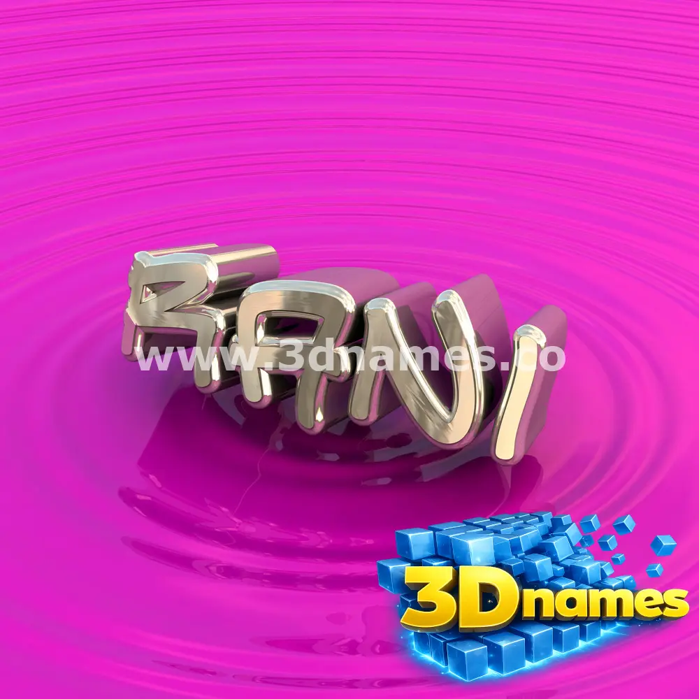rani in Pink Graffiti style - 3D name wallpaper