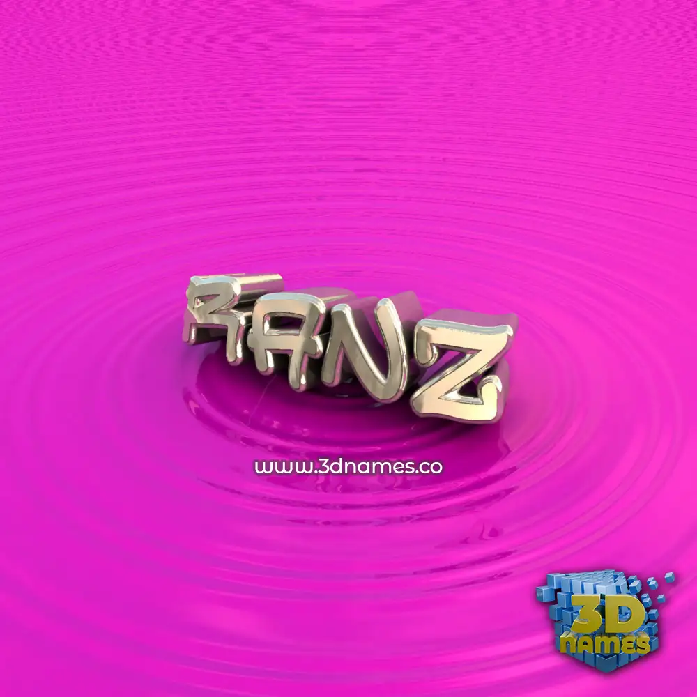ranz in Pink Graffiti style - 3D name wallpaper
