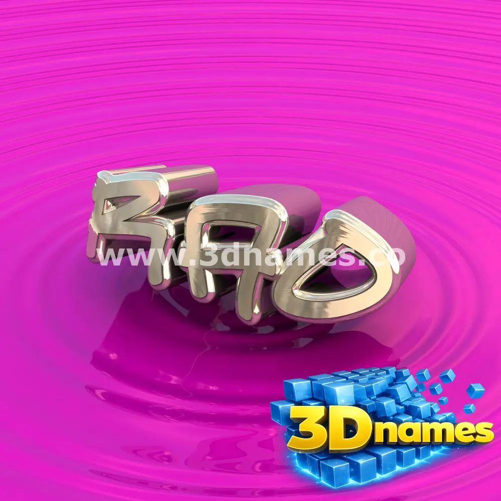 rao in Pink Graffiti style - 3D name wallpaper
