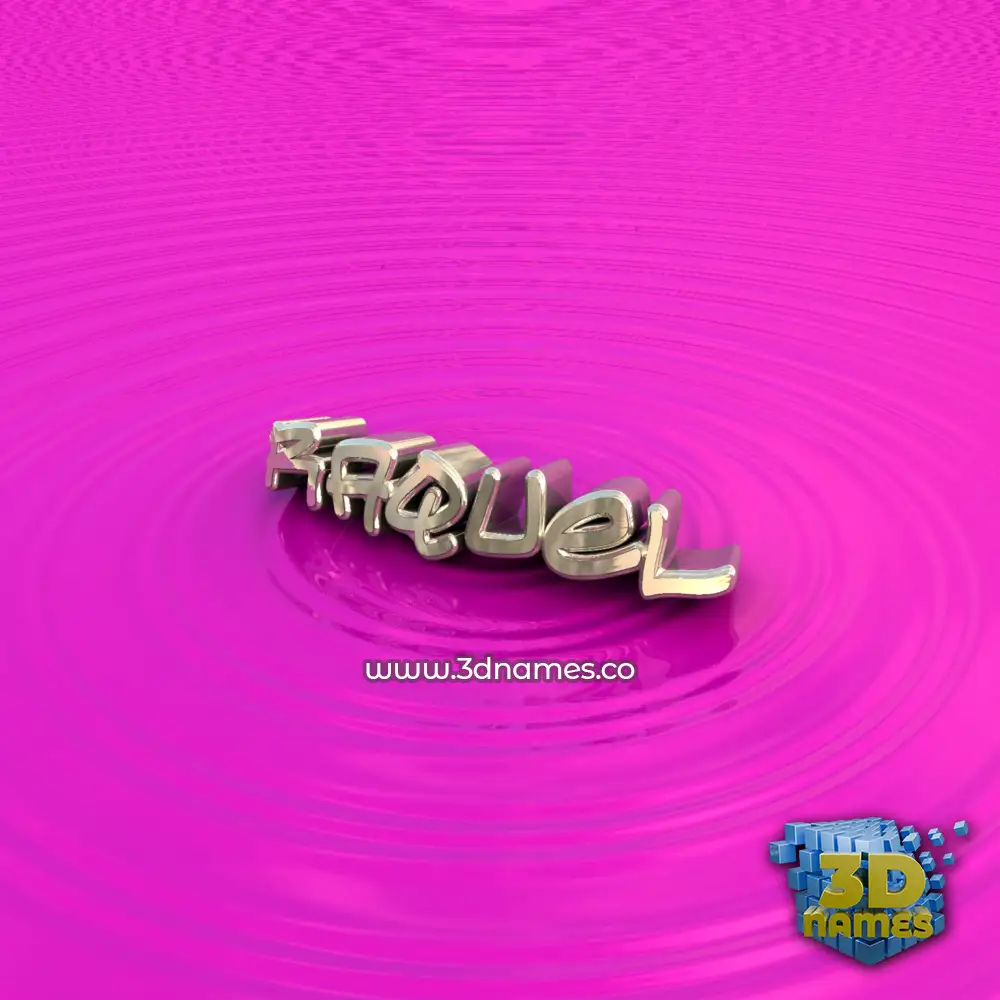 raquel in Pink Graffiti style - 3D name wallpaper