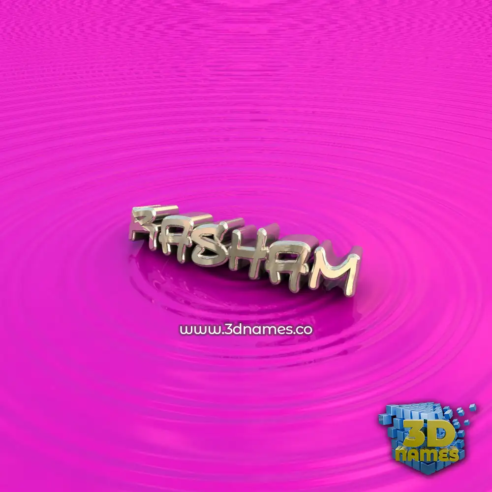 rasham in Pink Graffiti style - 3D name wallpaper