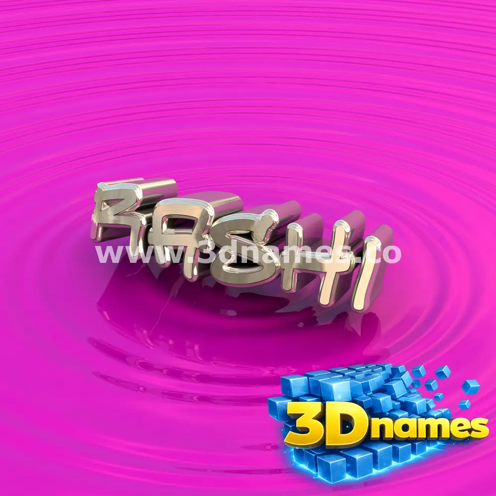 rashi in Pink Graffiti style - 3D name wallpaper