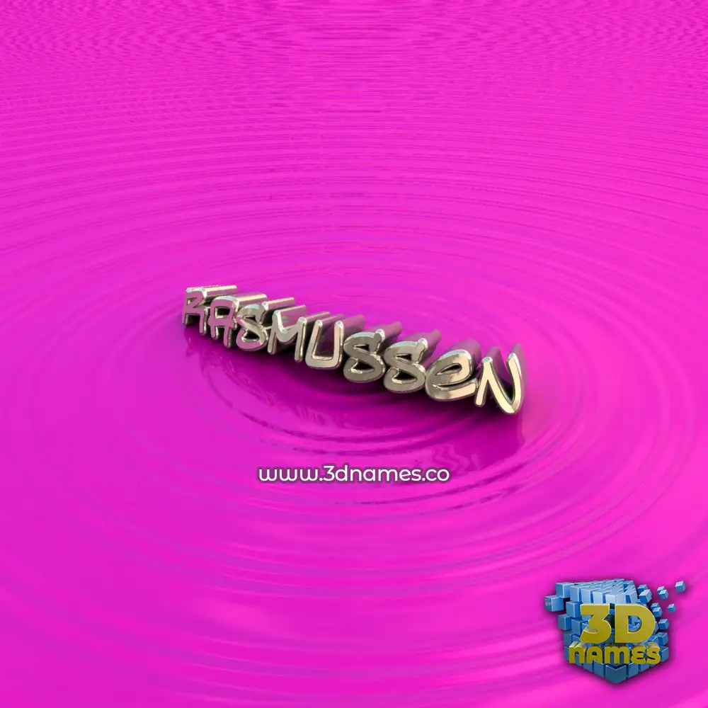 rasmussen in Pink Graffiti style - 3D name wallpaper