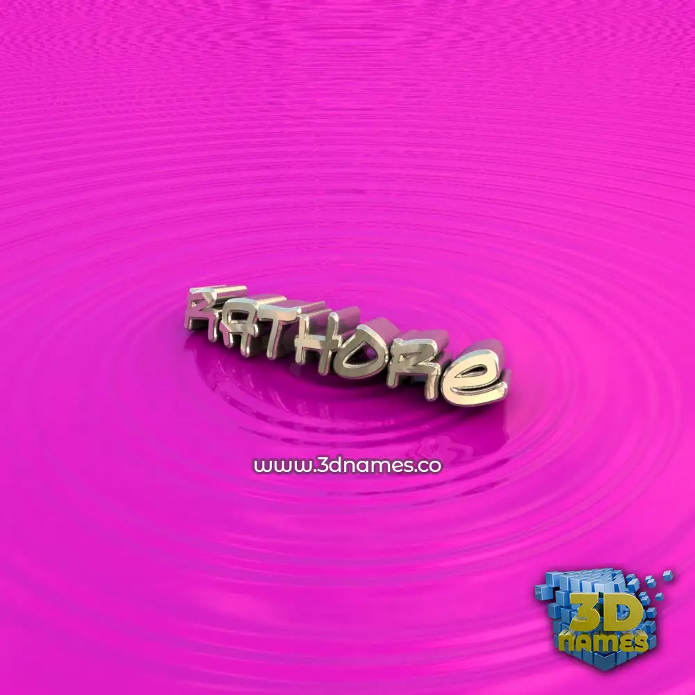 rathore in Pink Graffiti style - 3D name wallpaper