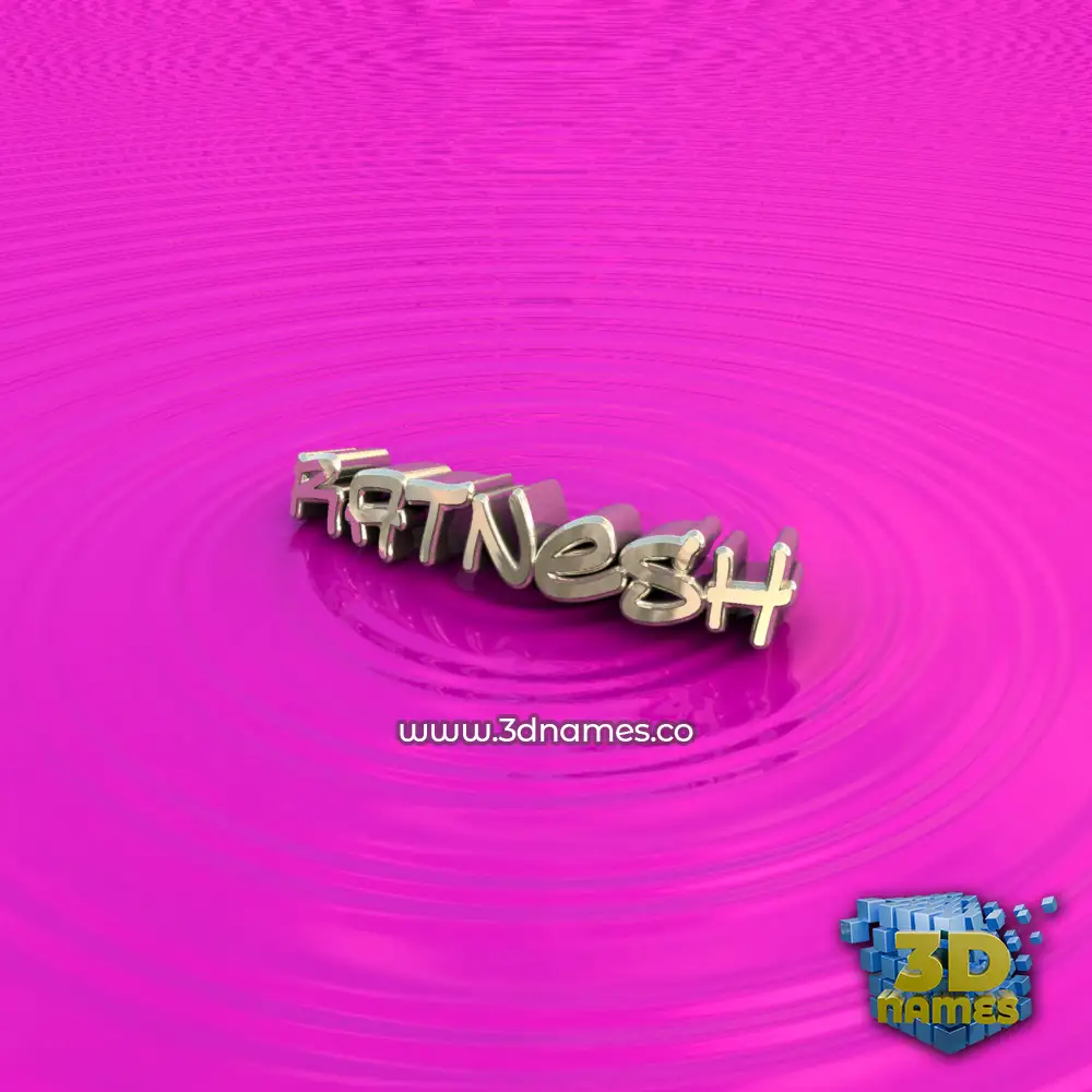 ratnesh in Pink Graffiti style - 3D name wallpaper