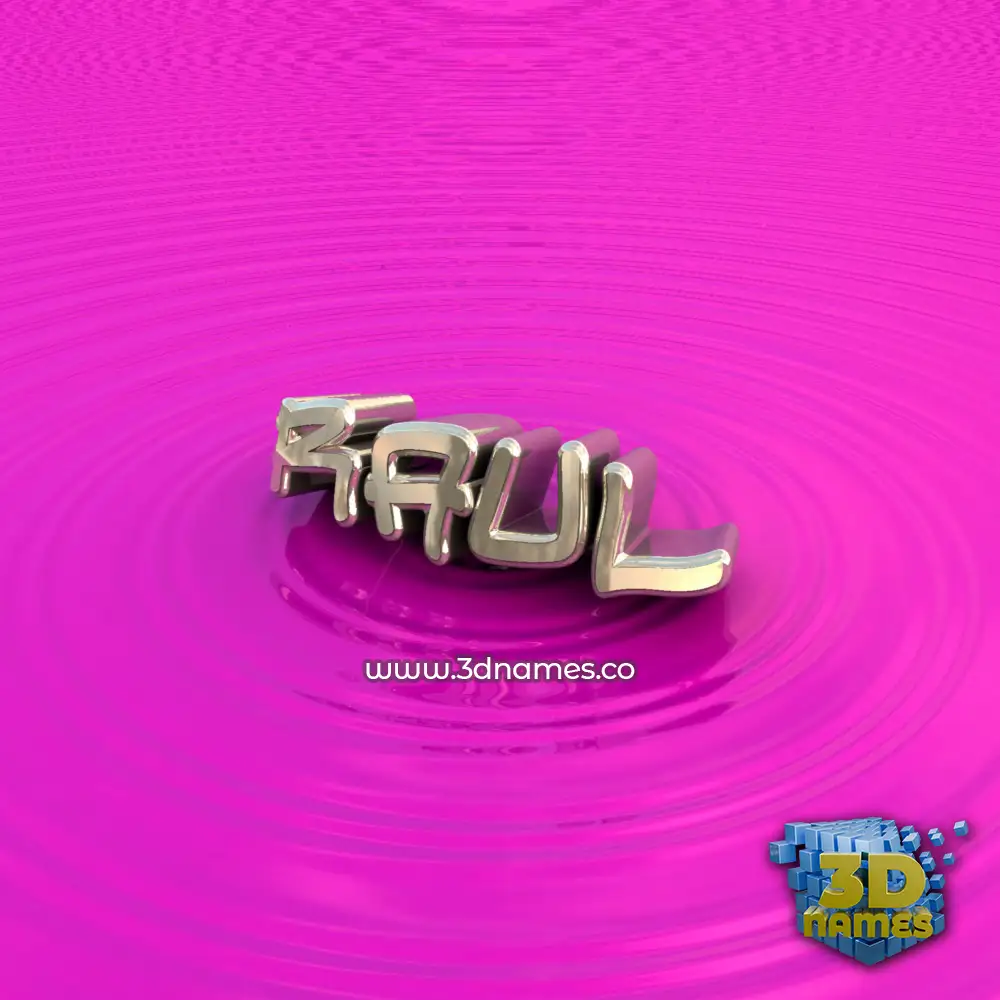 raul in Pink Graffiti style - 3D name wallpaper