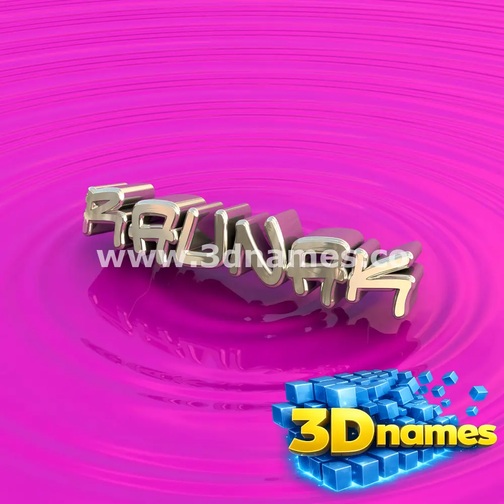 raunak in Pink Graffiti style - 3D name wallpaper