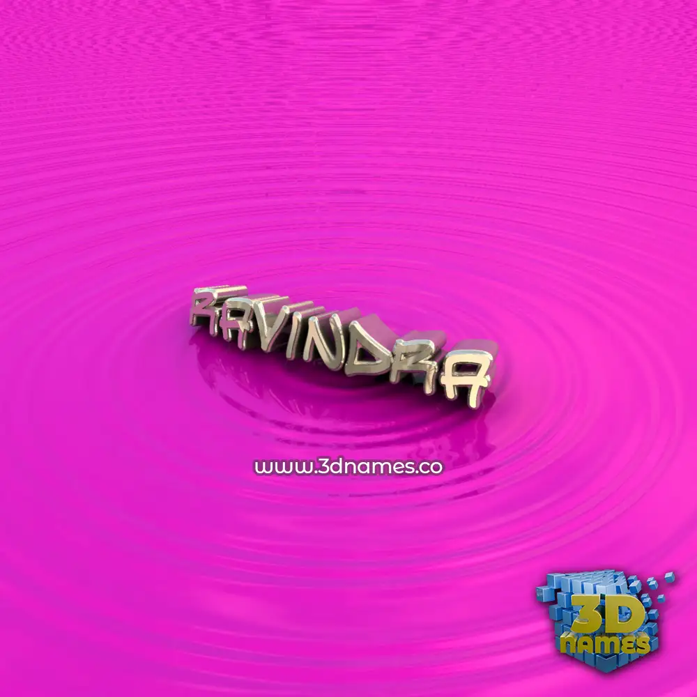 ravindra in Pink Graffiti style - 3D name wallpaper