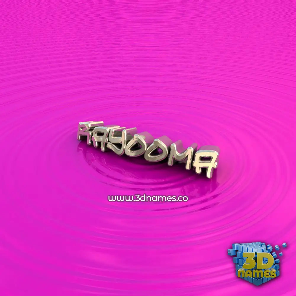 rayooma in Pink Graffiti style - 3D name wallpaper