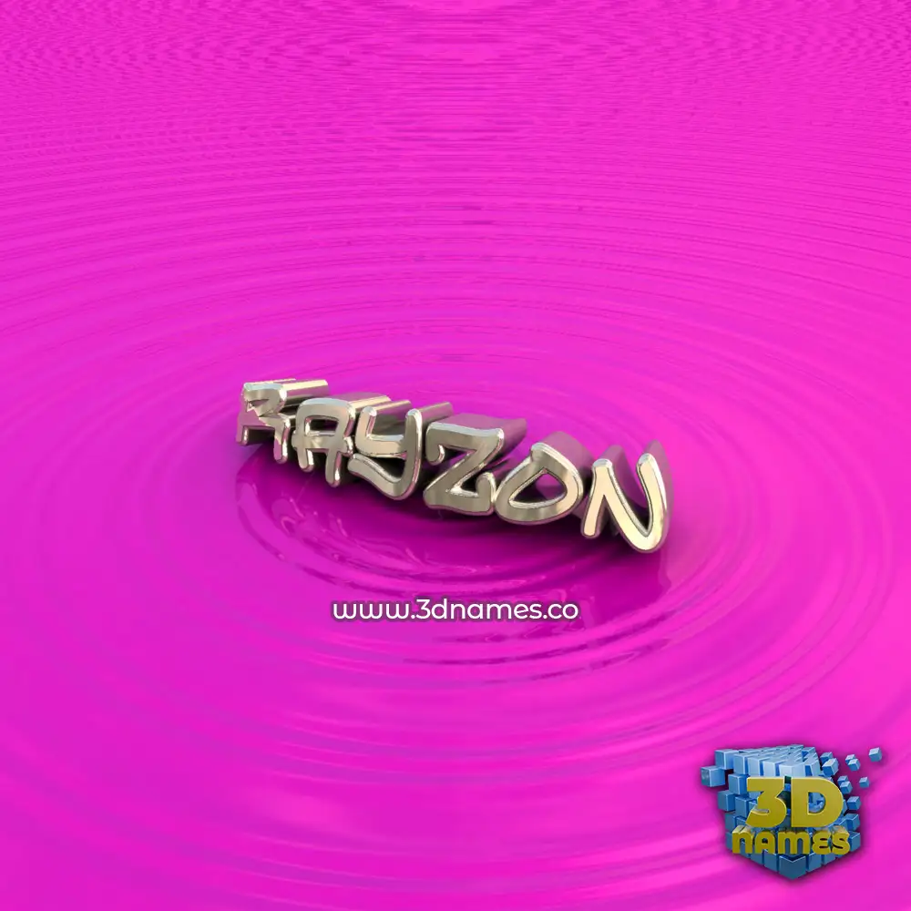 rayzon in Pink Graffiti style - 3D name wallpaper