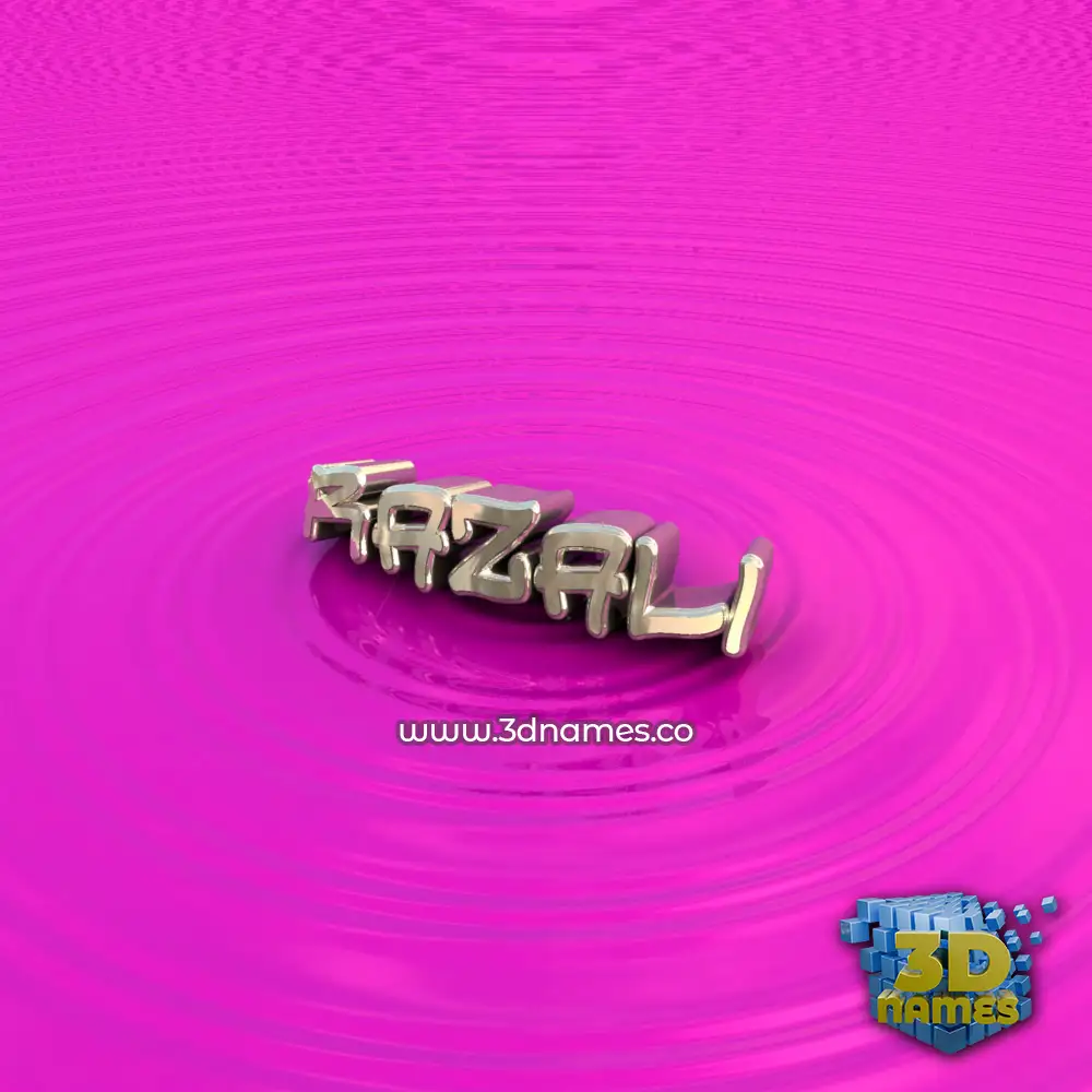 razali in Pink Graffiti style - 3D name wallpaper