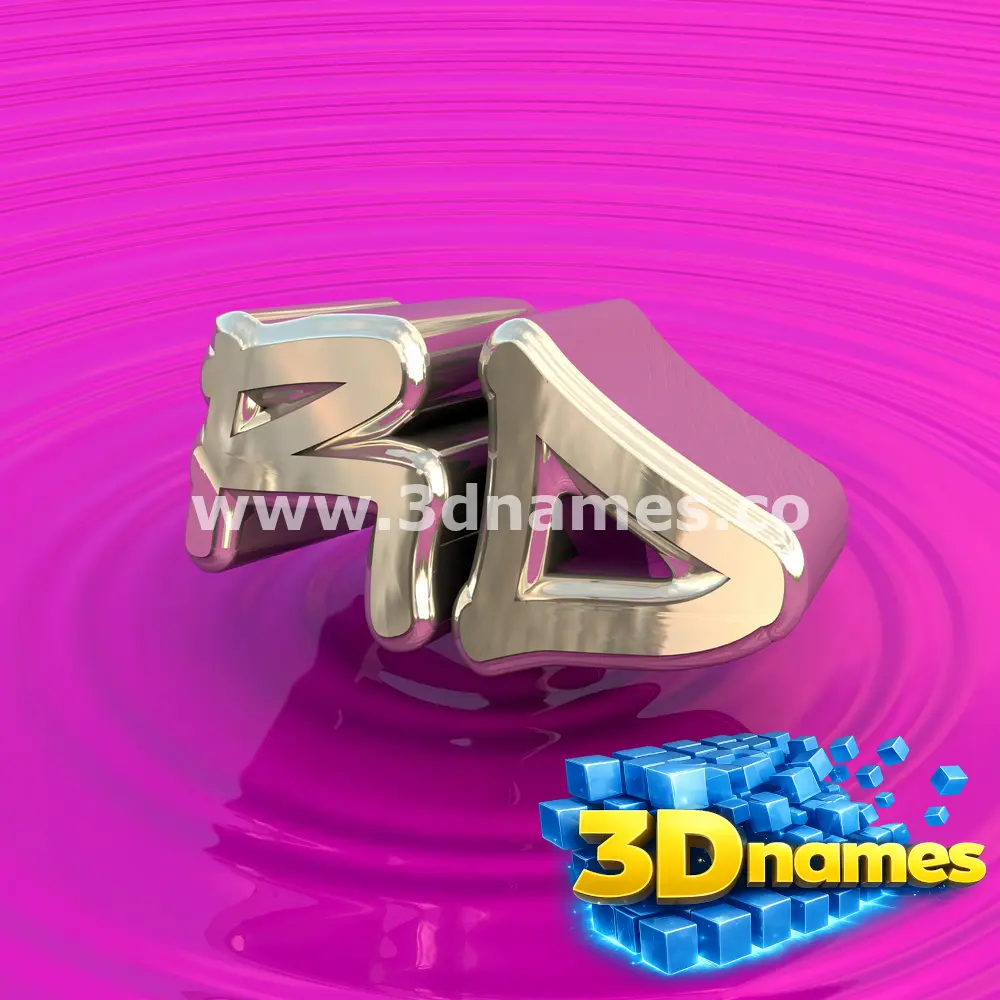 rd in Pink Graffiti style - 3D name wallpaper