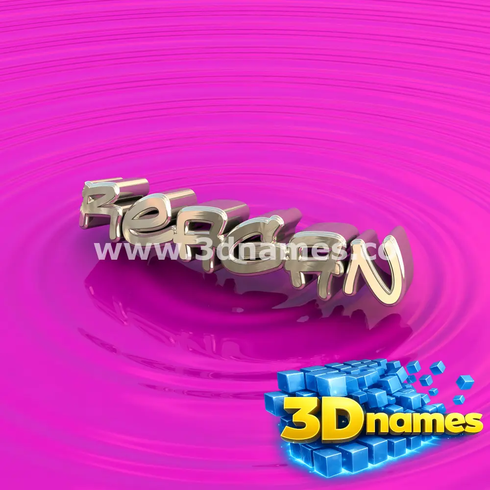 reagan in Pink Graffiti style - 3D name wallpaper