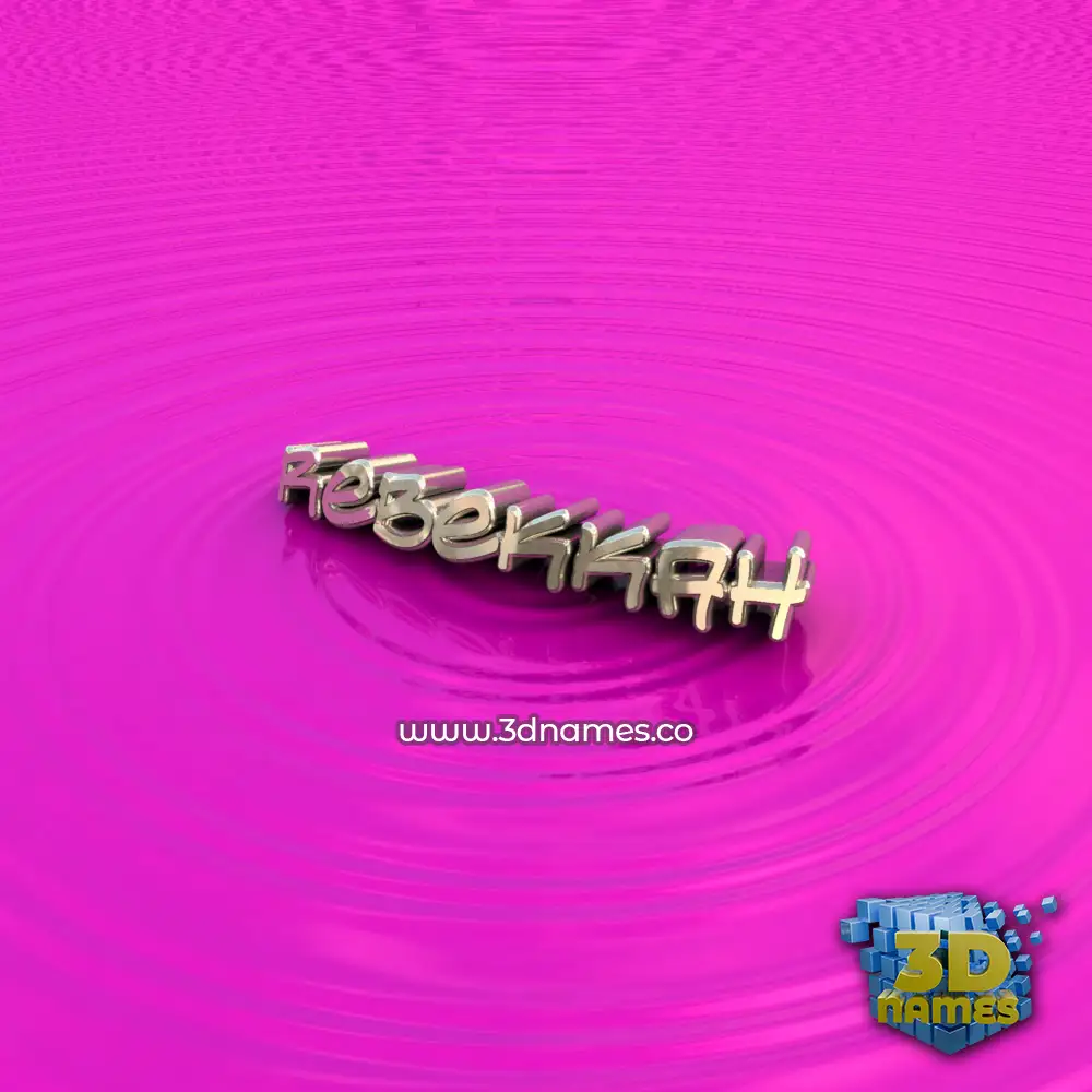 rebekkah in Pink Graffiti style - 3D name wallpaper