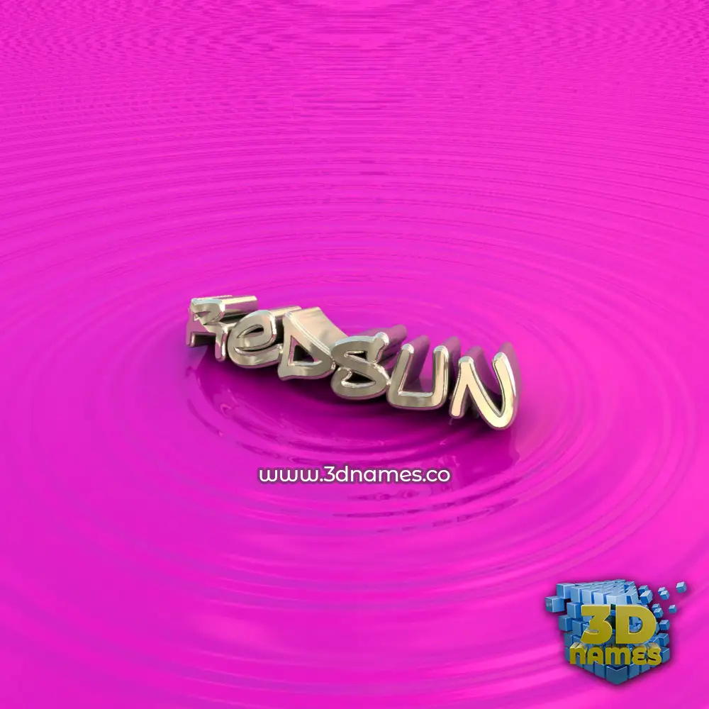 redsun in Pink Graffiti style - 3D name wallpaper