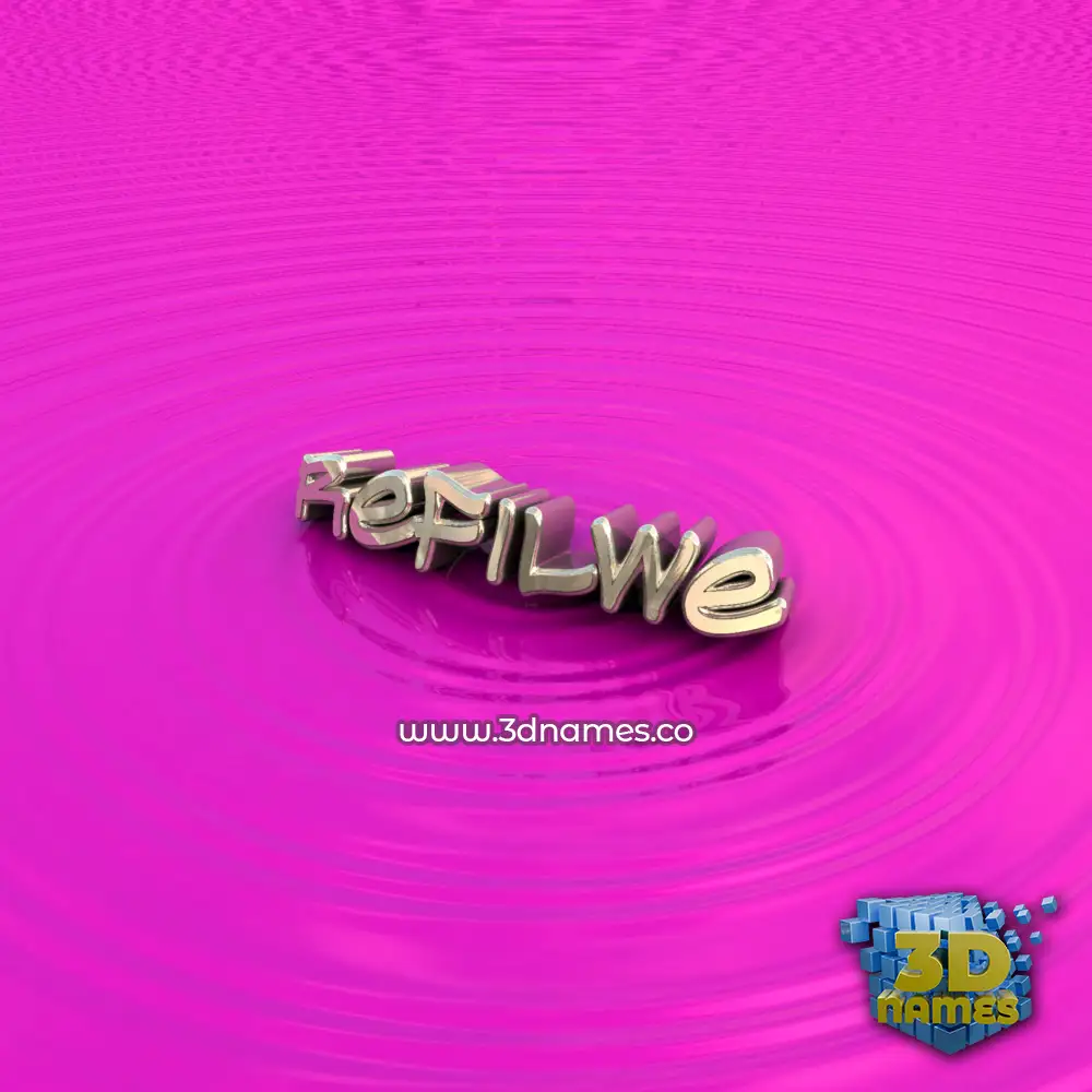 refilwe in Pink Graffiti style - 3D name wallpaper