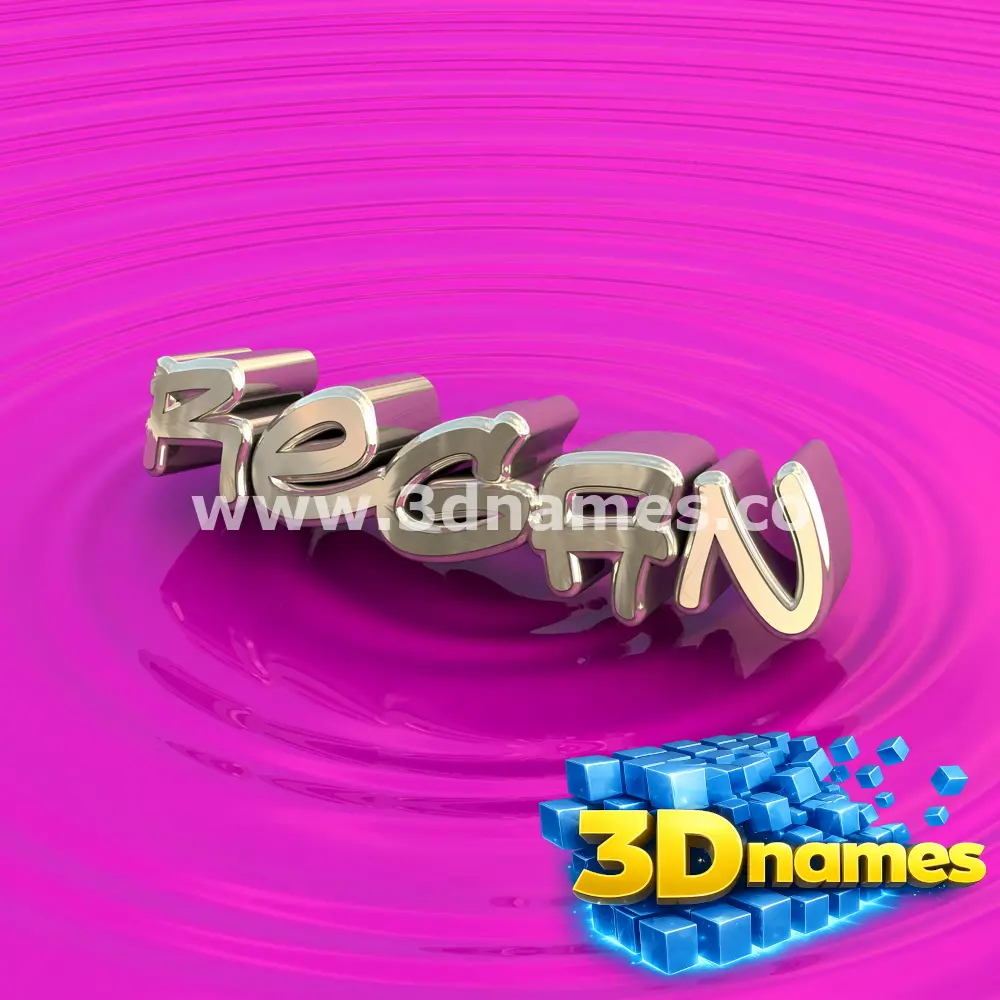 regan in Pink Graffiti style - 3D name wallpaper