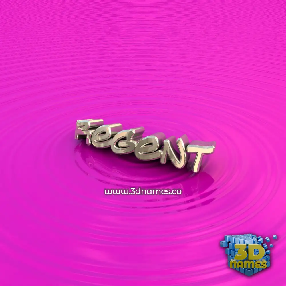 regent in Pink Graffiti style - 3D name wallpaper