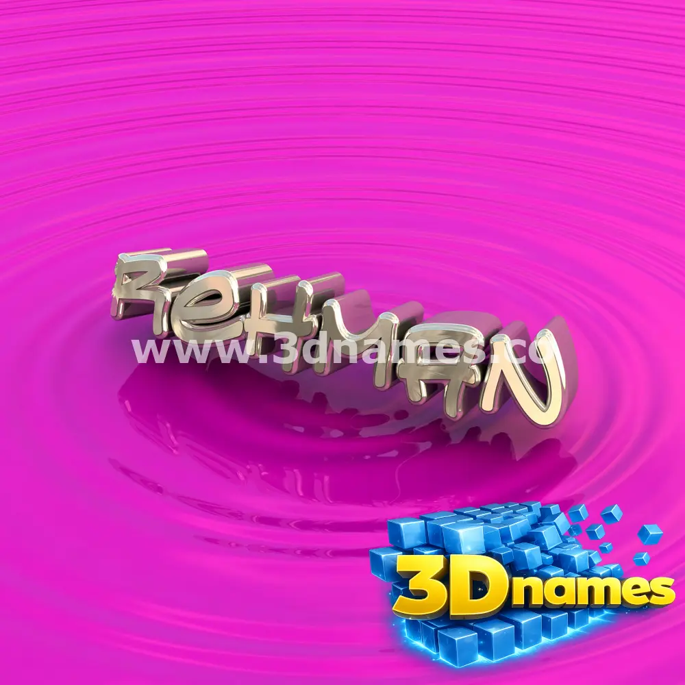 rehman in Pink Graffiti style - 3D name wallpaper