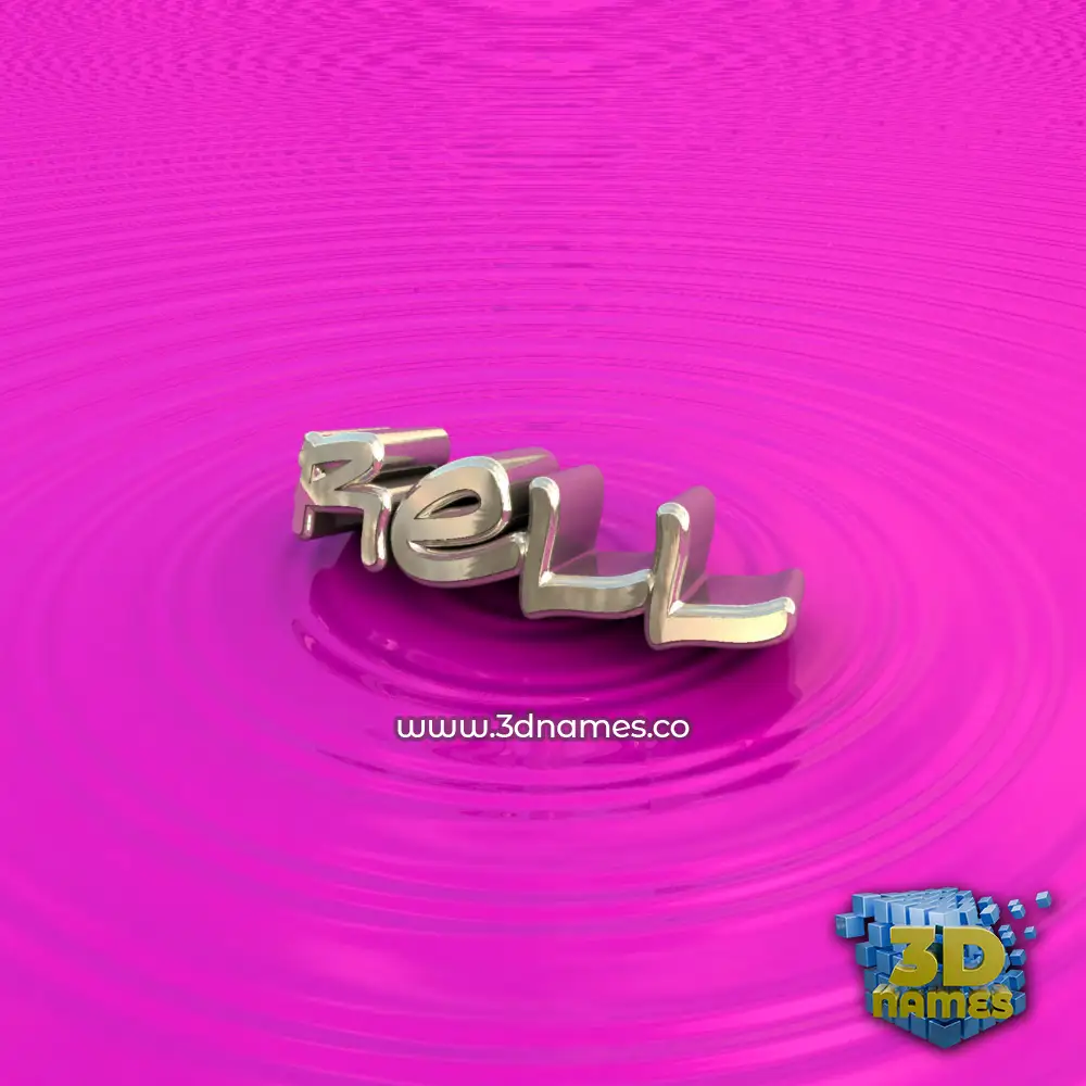 rell in Pink Graffiti style - 3D name wallpaper