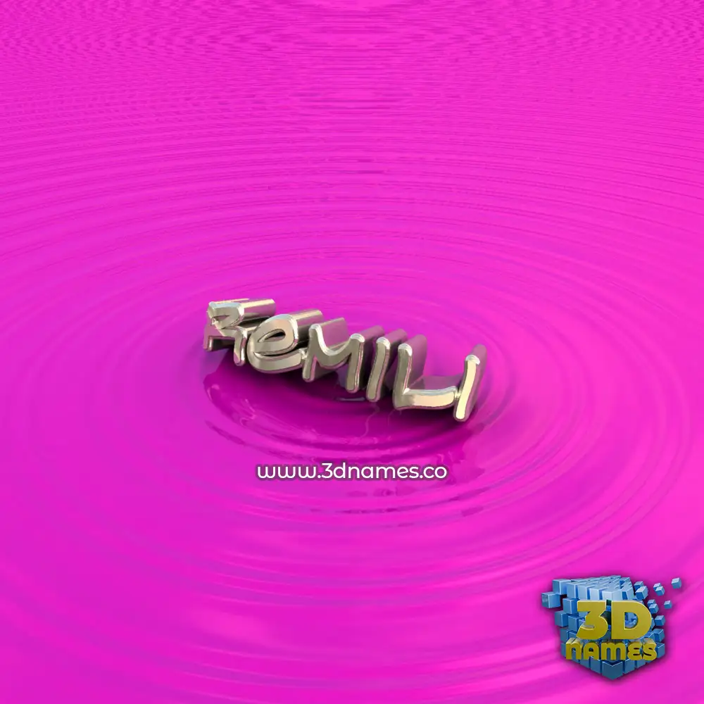 remili in Pink Graffiti style - 3D name wallpaper