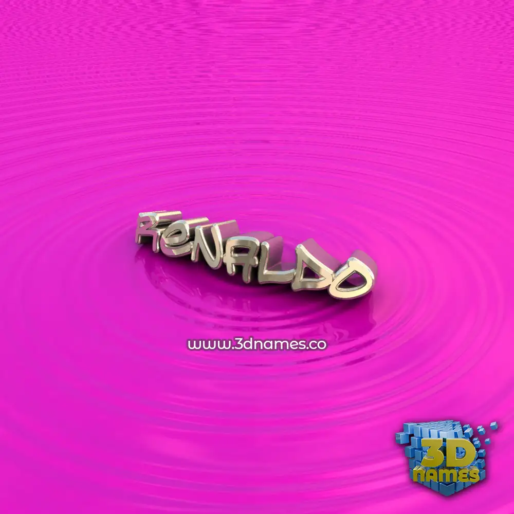 renaldo in Pink Graffiti style - 3D name wallpaper
