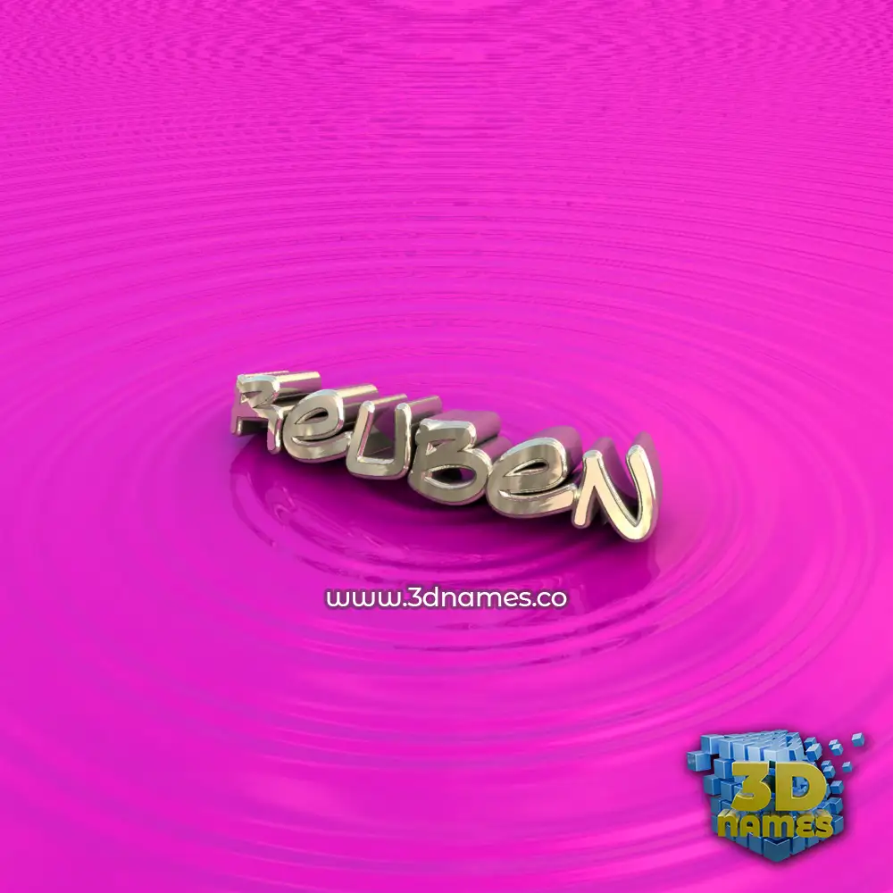 reuben in Pink Graffiti style - 3D name wallpaper