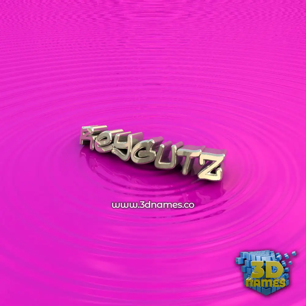 reygutz in Pink Graffiti style - 3D name wallpaper