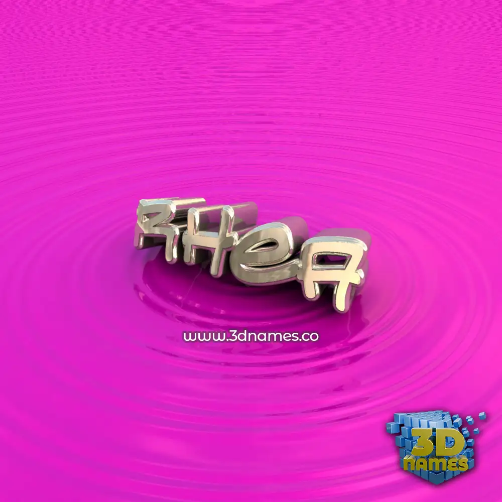 rhea in Pink Graffiti style - 3D name wallpaper