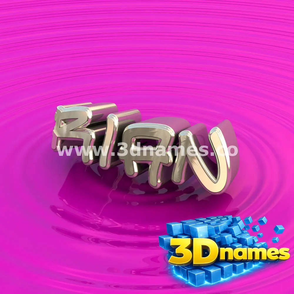 rian in Pink Graffiti style - 3D name wallpaper