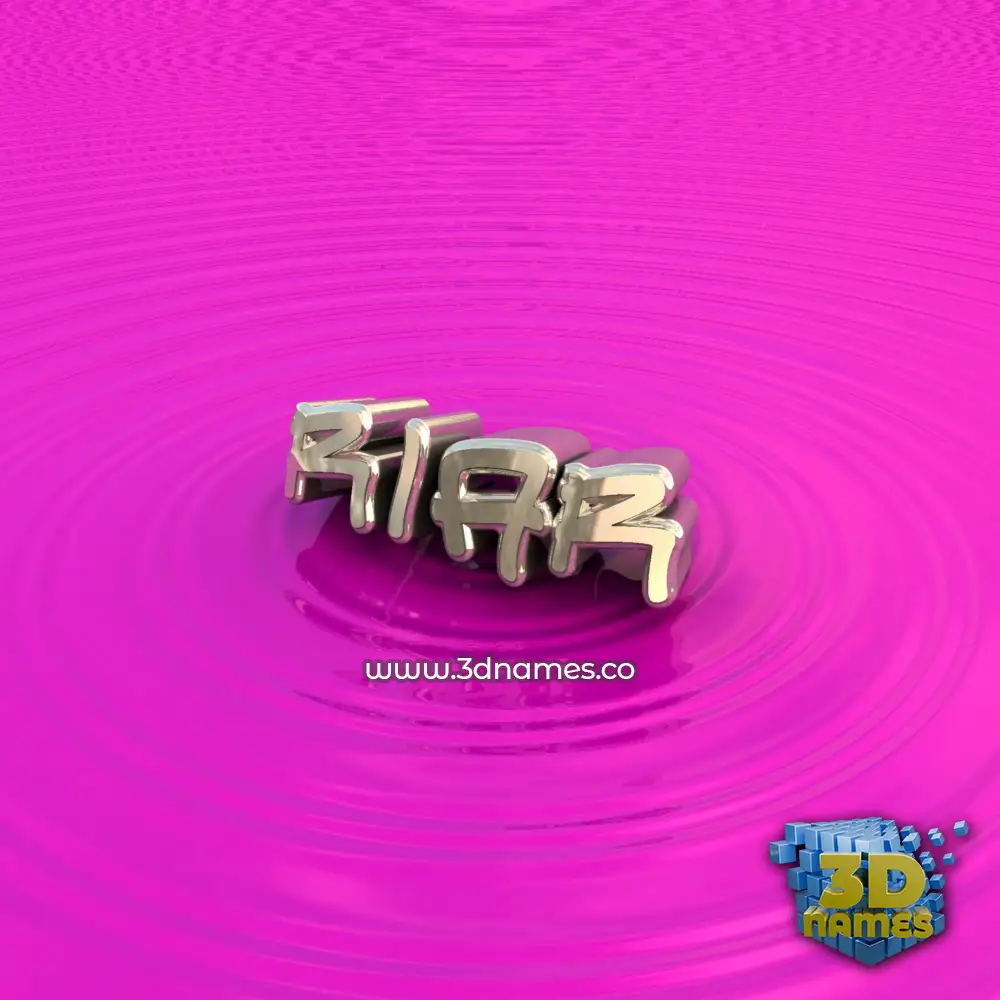 riar in Pink Graffiti style - 3D name wallpaper