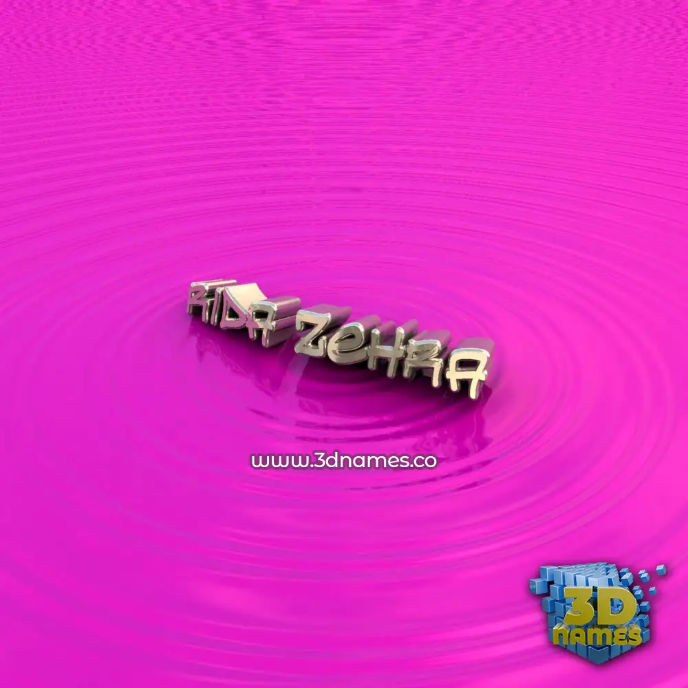 rida zehra in Pink Graffiti style - 3D name wallpaper