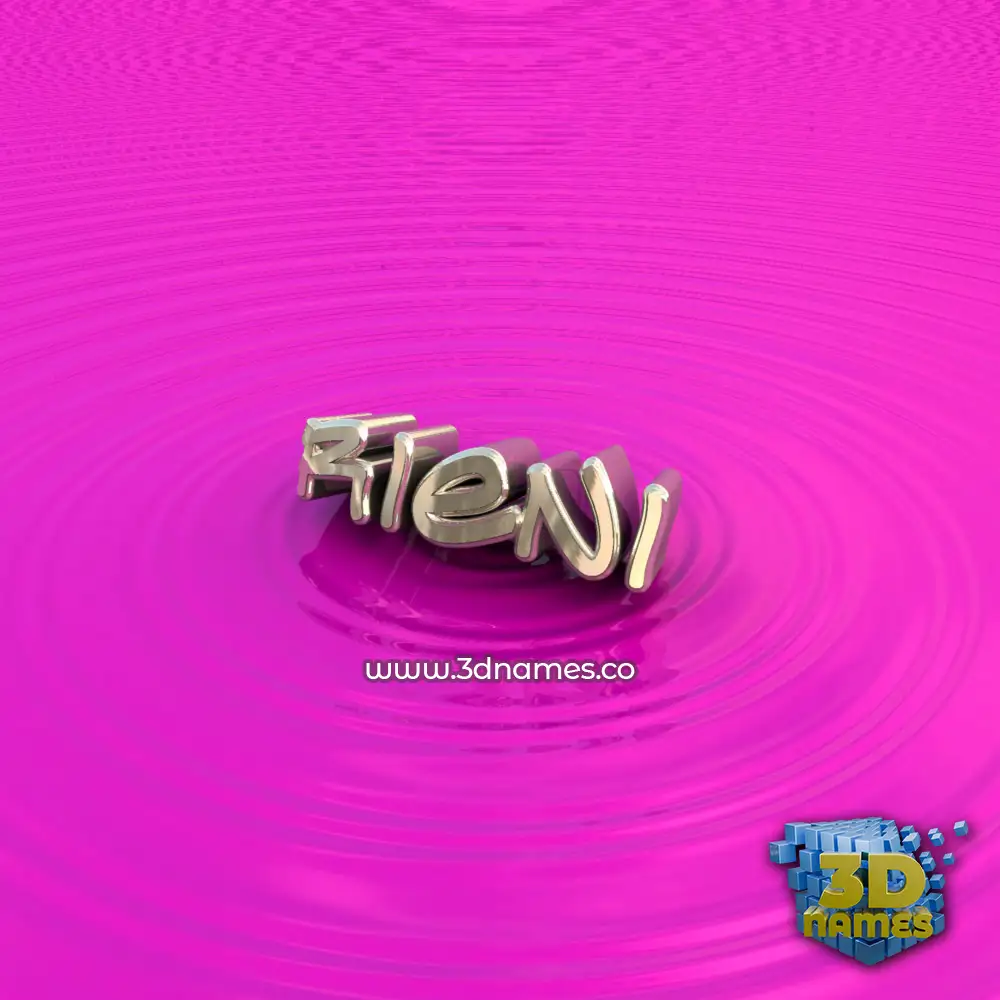 rieni in Pink Graffiti style - 3D name wallpaper