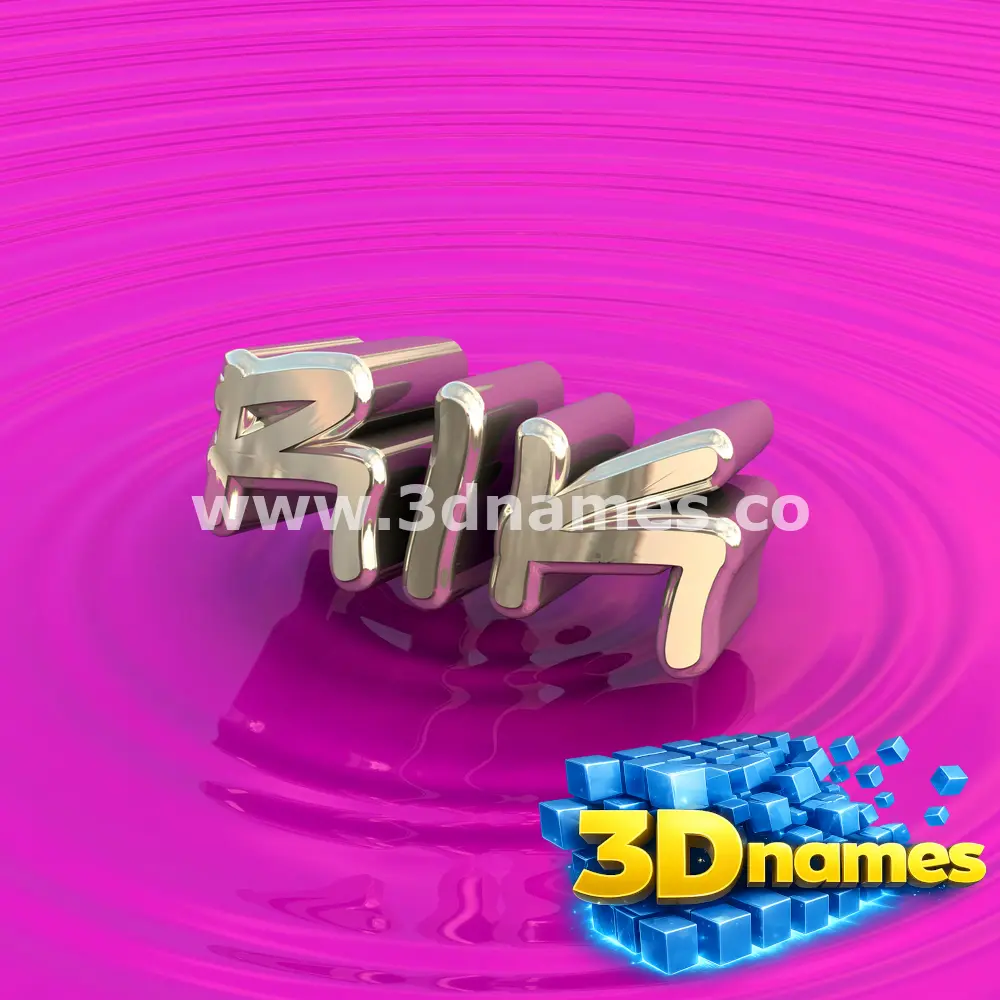 rik in Pink Graffiti style - 3D name wallpaper