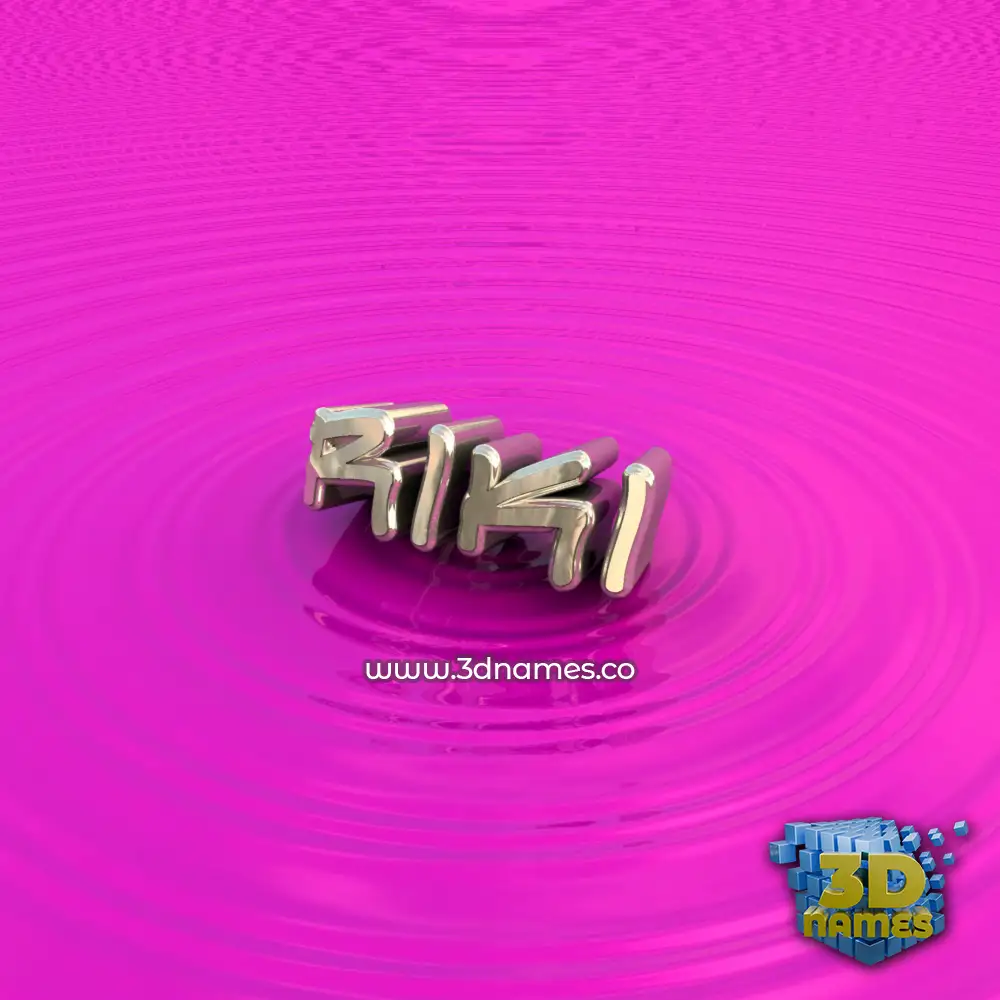 riki in Pink Graffiti style - 3D name wallpaper