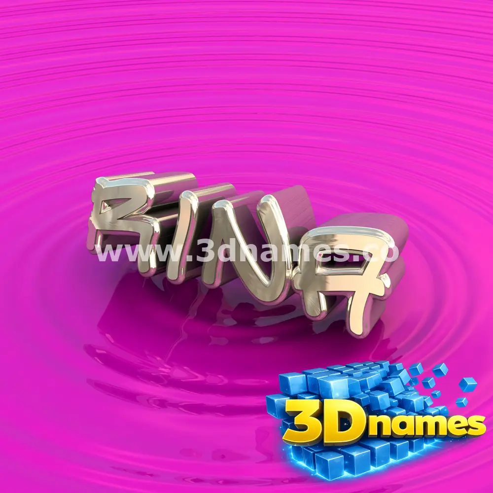 rina in Pink Graffiti style - 3D name wallpaper