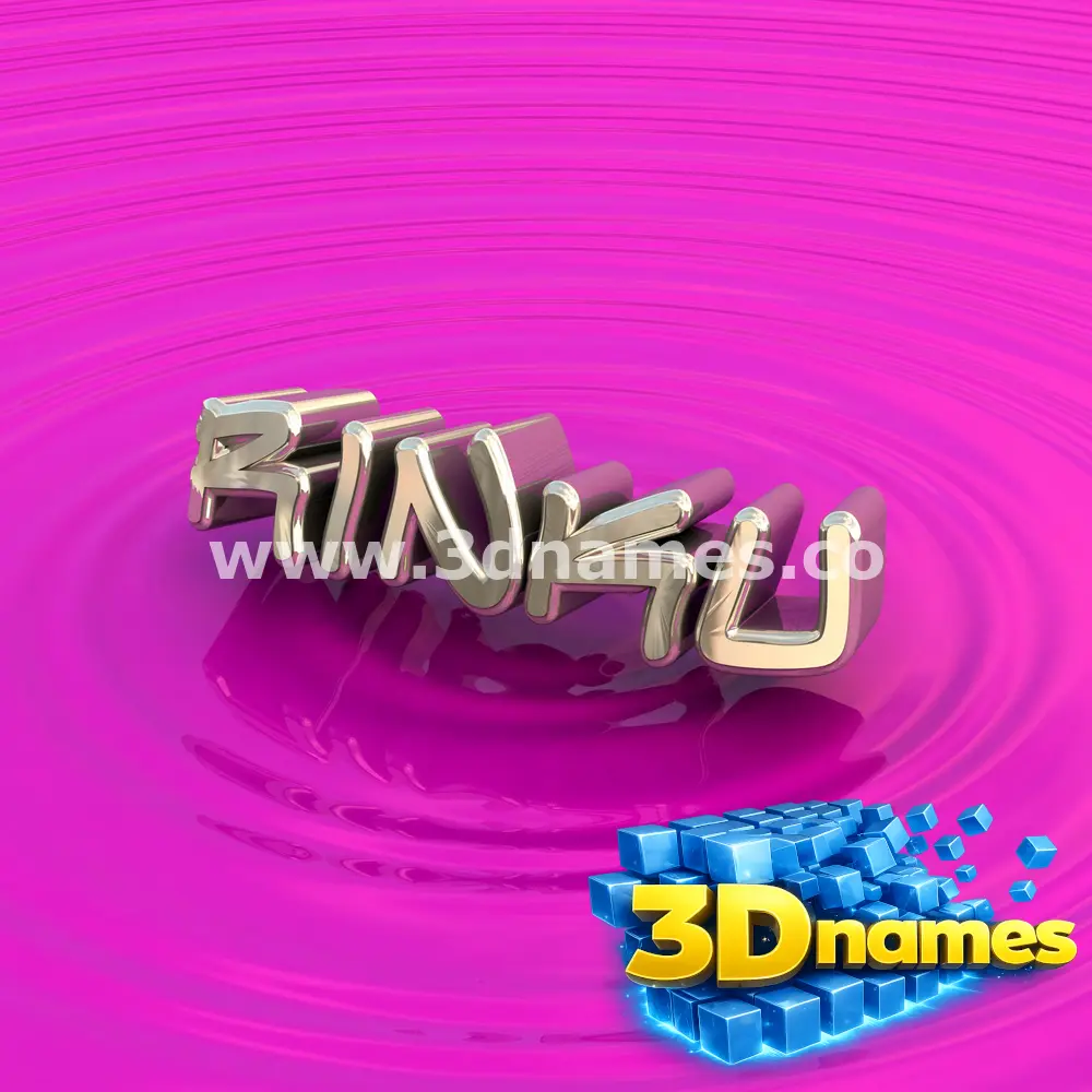 rinku in Pink Graffiti style - 3D name wallpaper