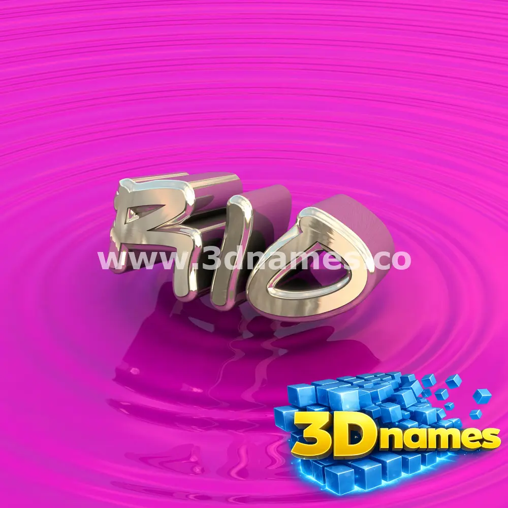 rio in Pink Graffiti style - 3D name wallpaper