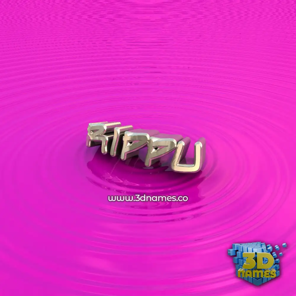 rippu in Pink Graffiti style - 3D name wallpaper