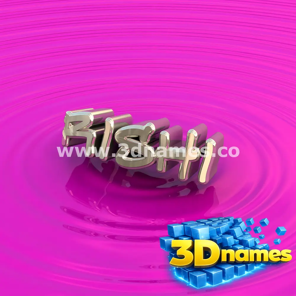rishi in Pink Graffiti style - 3D name wallpaper