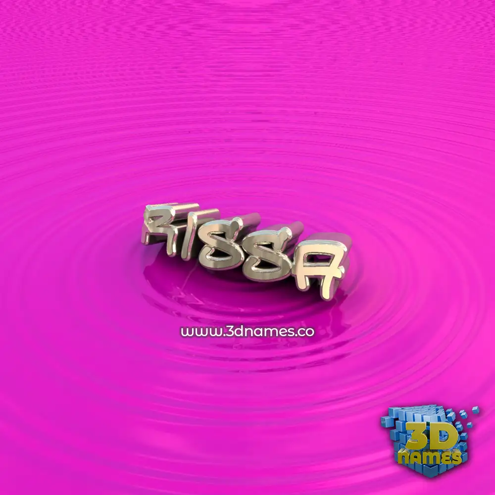 rissa in Pink Graffiti style - 3D name wallpaper