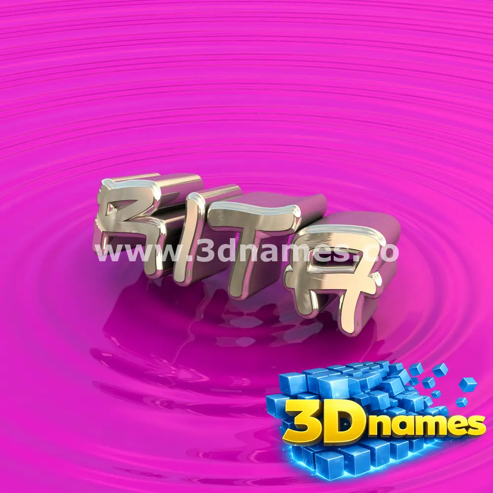 rita in Pink Graffiti style - 3D name wallpaper