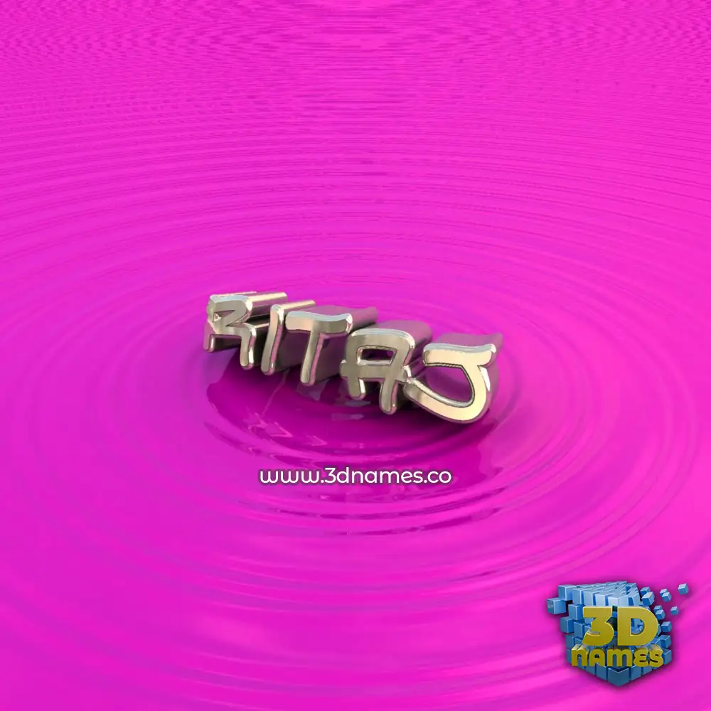 ritaj in Pink Graffiti style - 3D name wallpaper