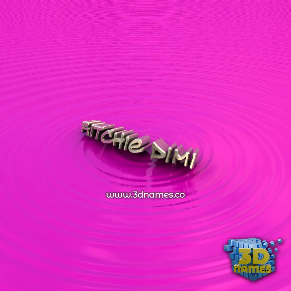 ritchie dimi in Pink Graffiti style - 3D name wallpaper