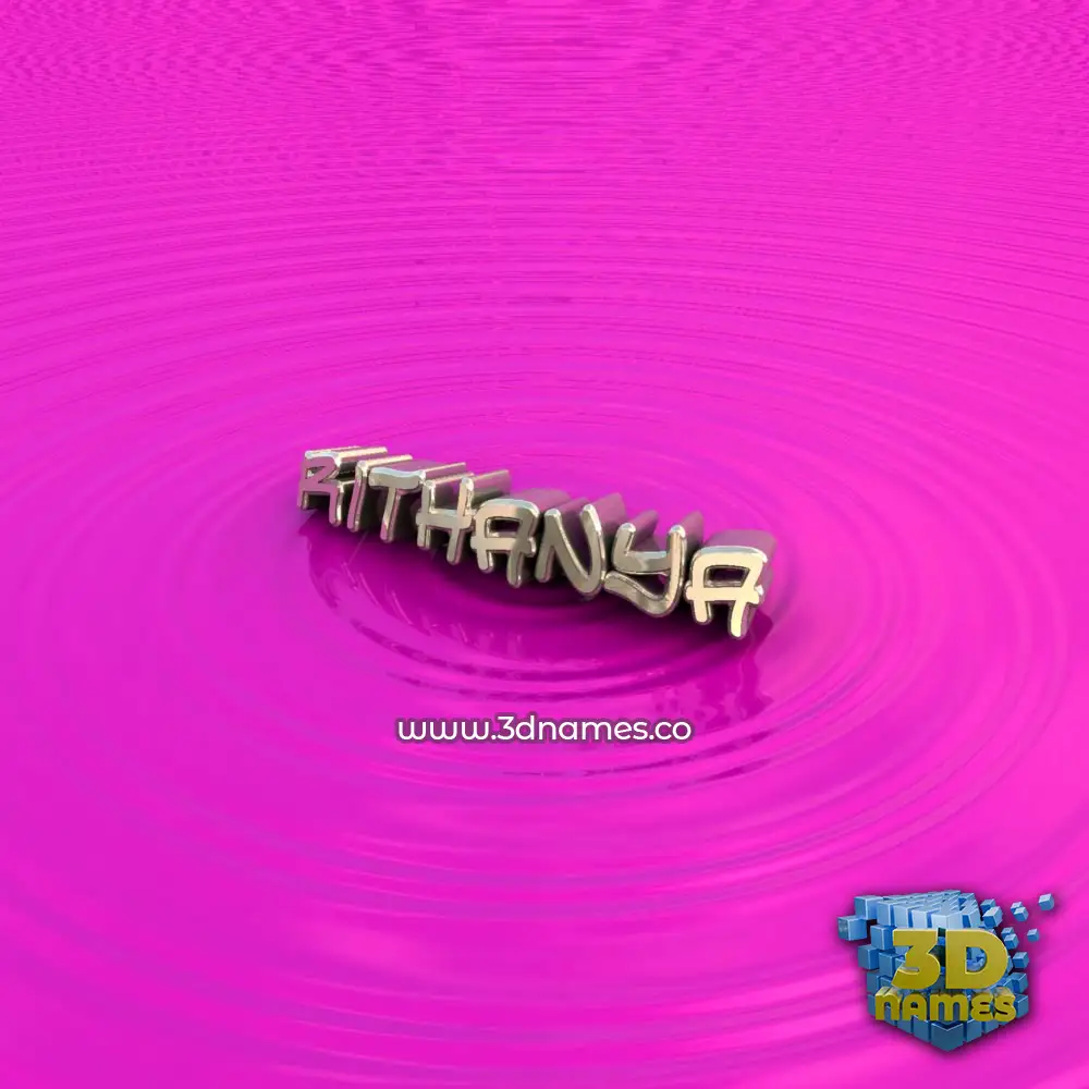 rithanya in Pink Graffiti style - 3D name wallpaper