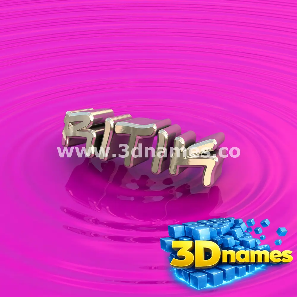 ritik in Pink Graffiti style - 3D name wallpaper