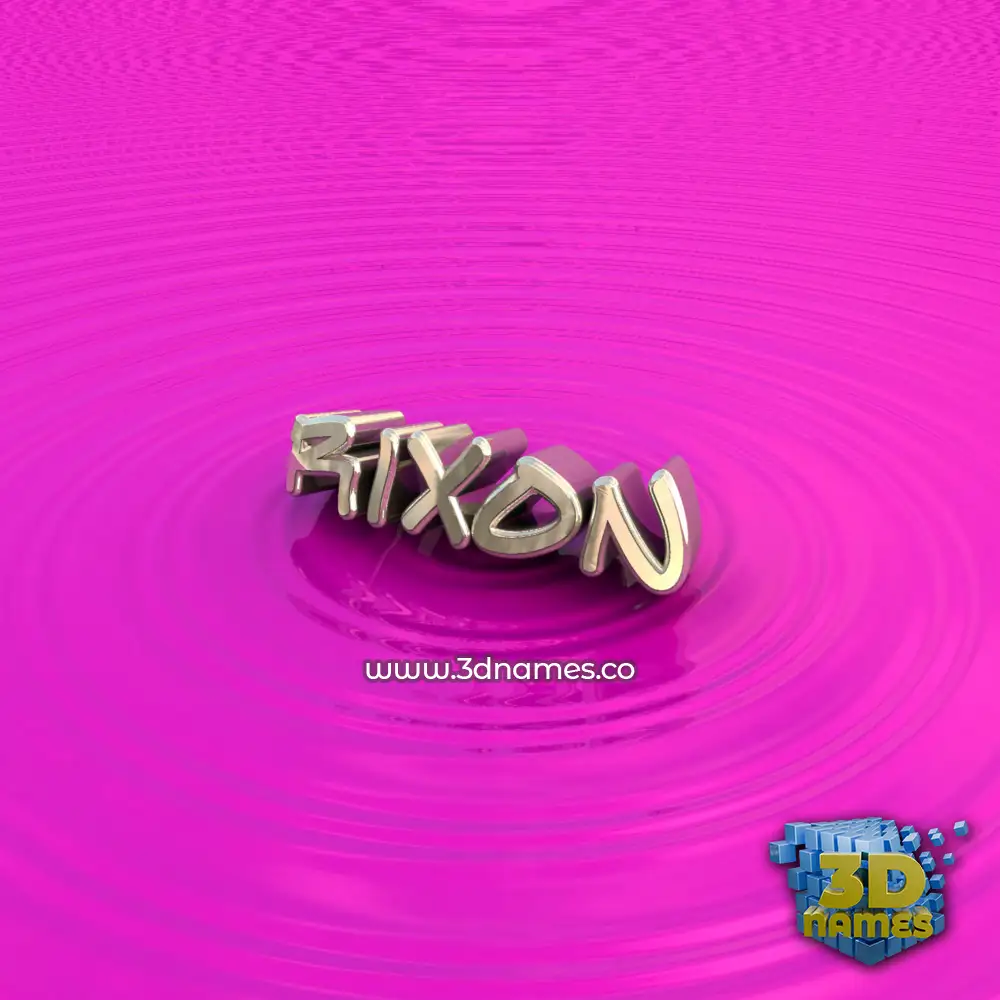 rixon in Pink Graffiti style - 3D name wallpaper