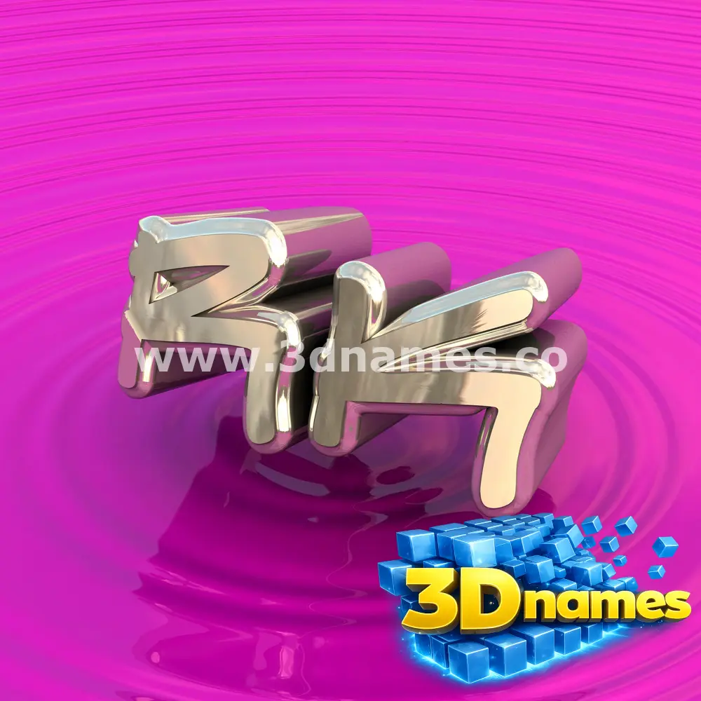 rk in Pink Graffiti style - 3D name wallpaper